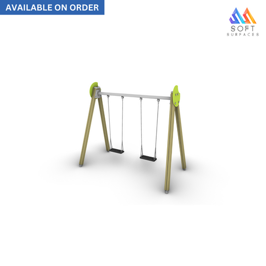 Double Wooden Children's Swing