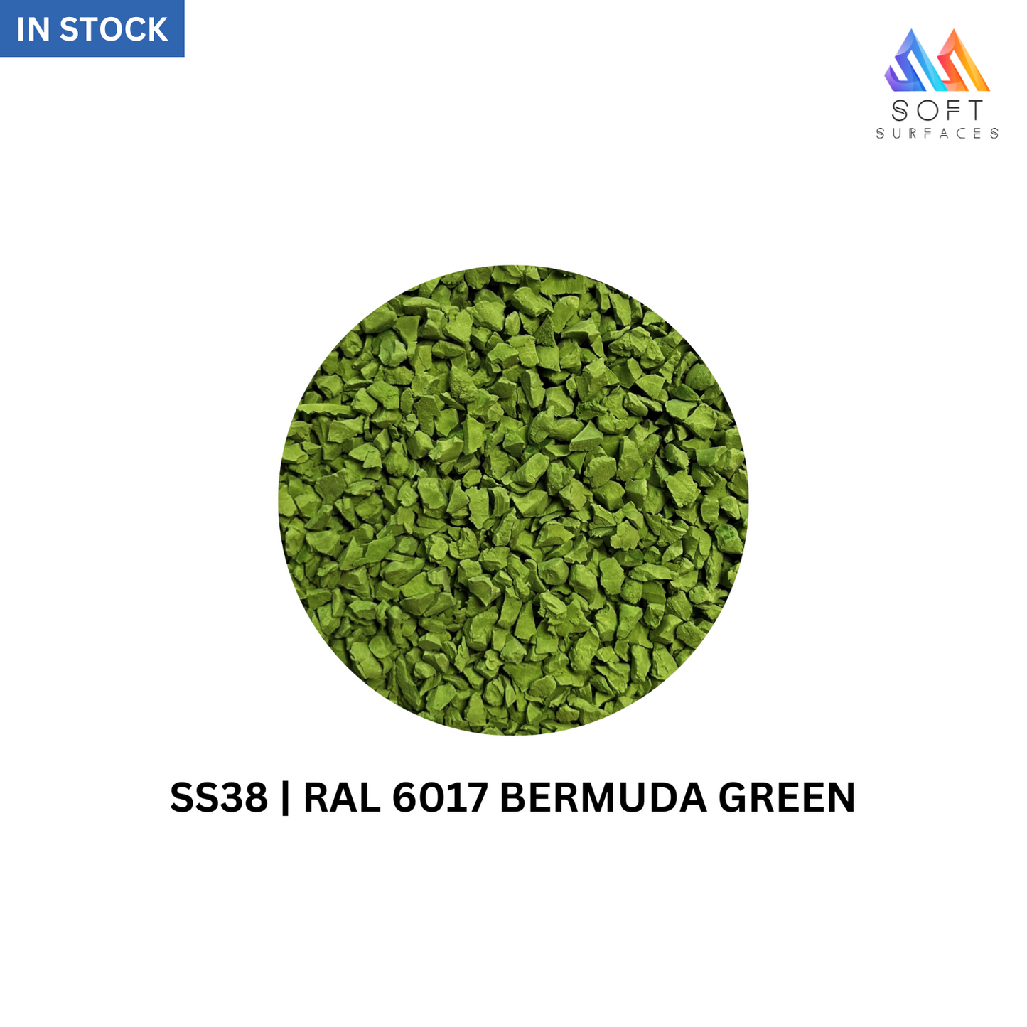 EPDM Bermuda Green Granules SS38-RAL 6017