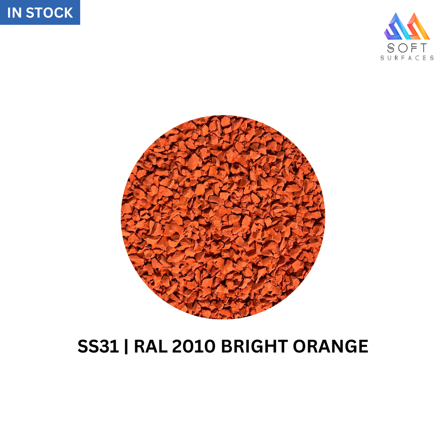 EPDM Bright Orange Granules SS31-RAL 2010