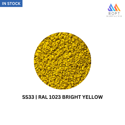 EPDM Bright Yellow Granules SS33-RAL 1023