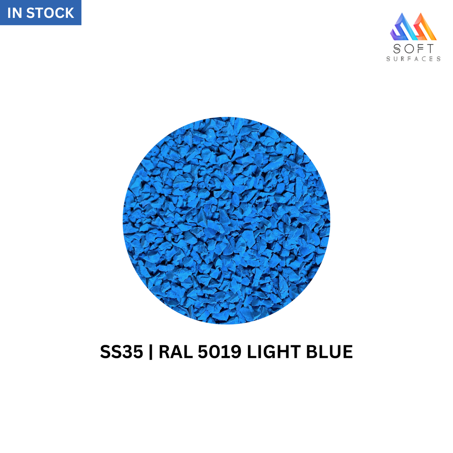 EPDM Light Blue Granules SS35-RAL 5019