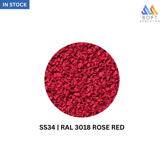 EPDM Rose Red Granules SS34-RAL 3018