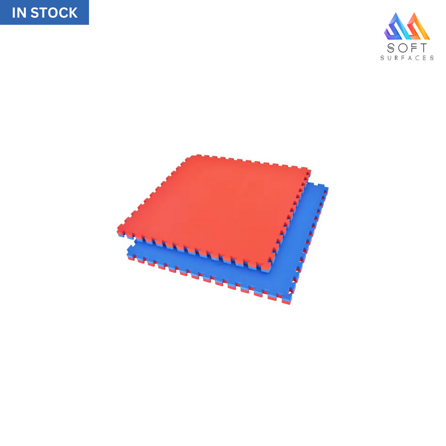 EVA FOAM Tatami MAT 1M x 1M x 2.5CM - RED/BLUE