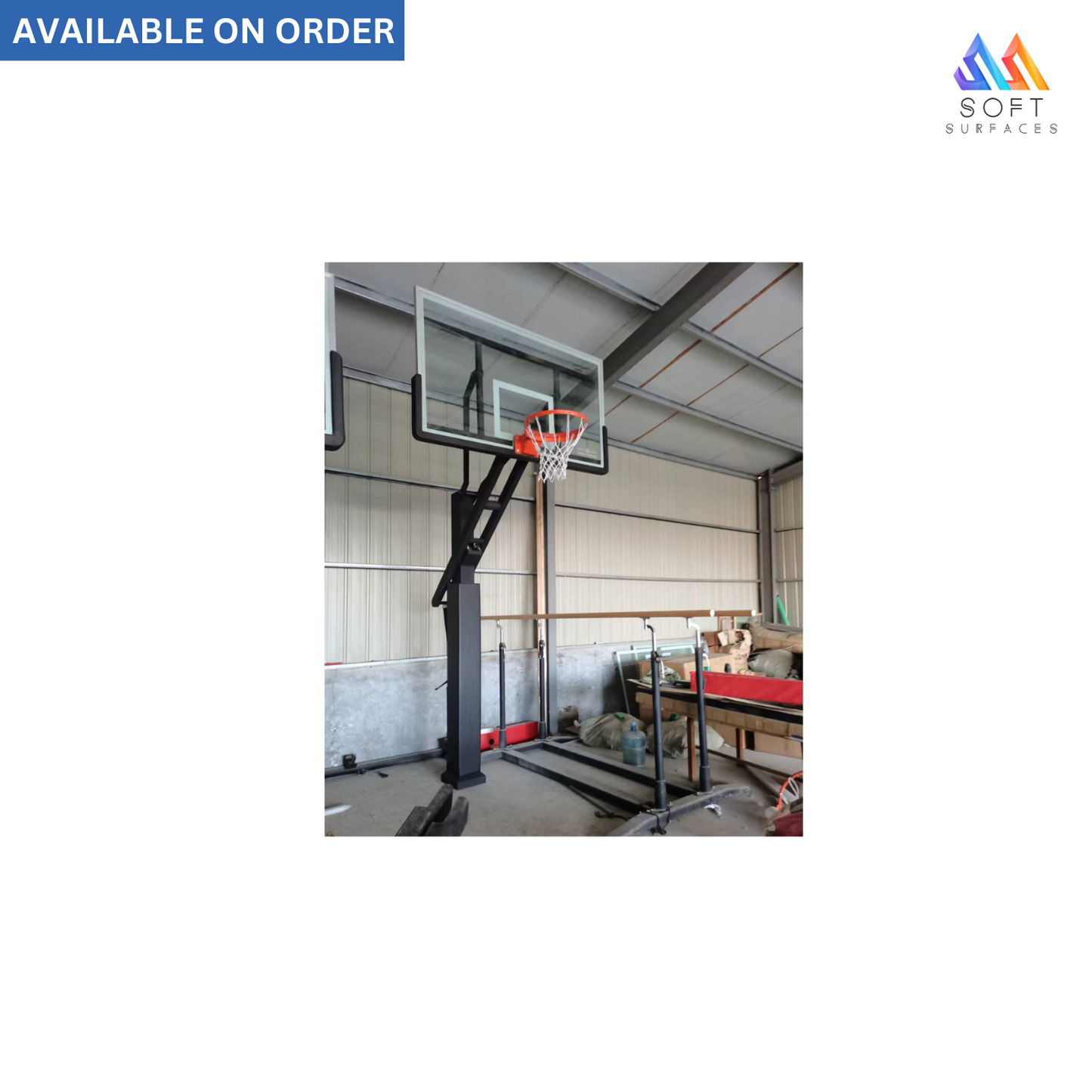 Height Adjustable In-Ground Basketball Stand