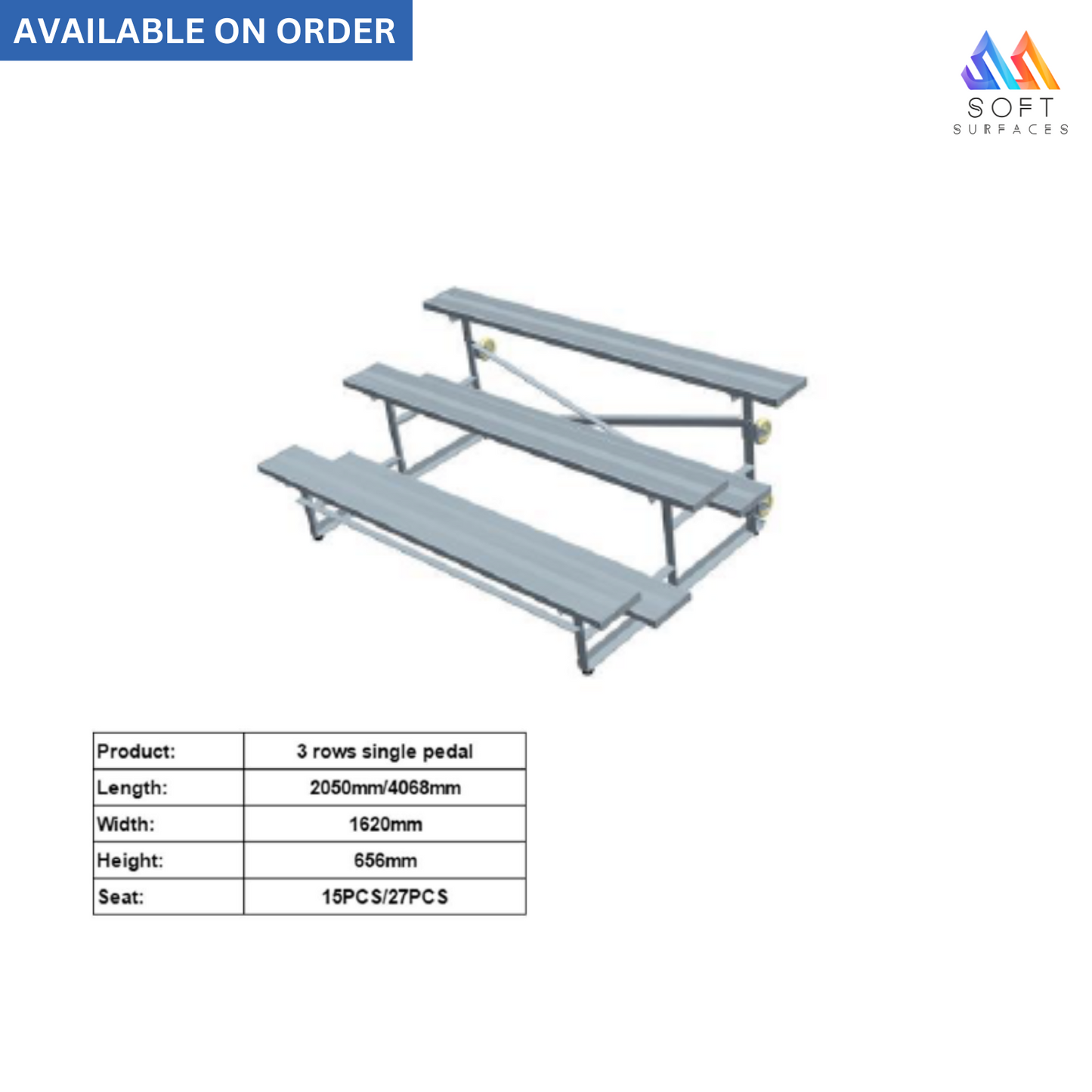 3 Rows Single Pedal