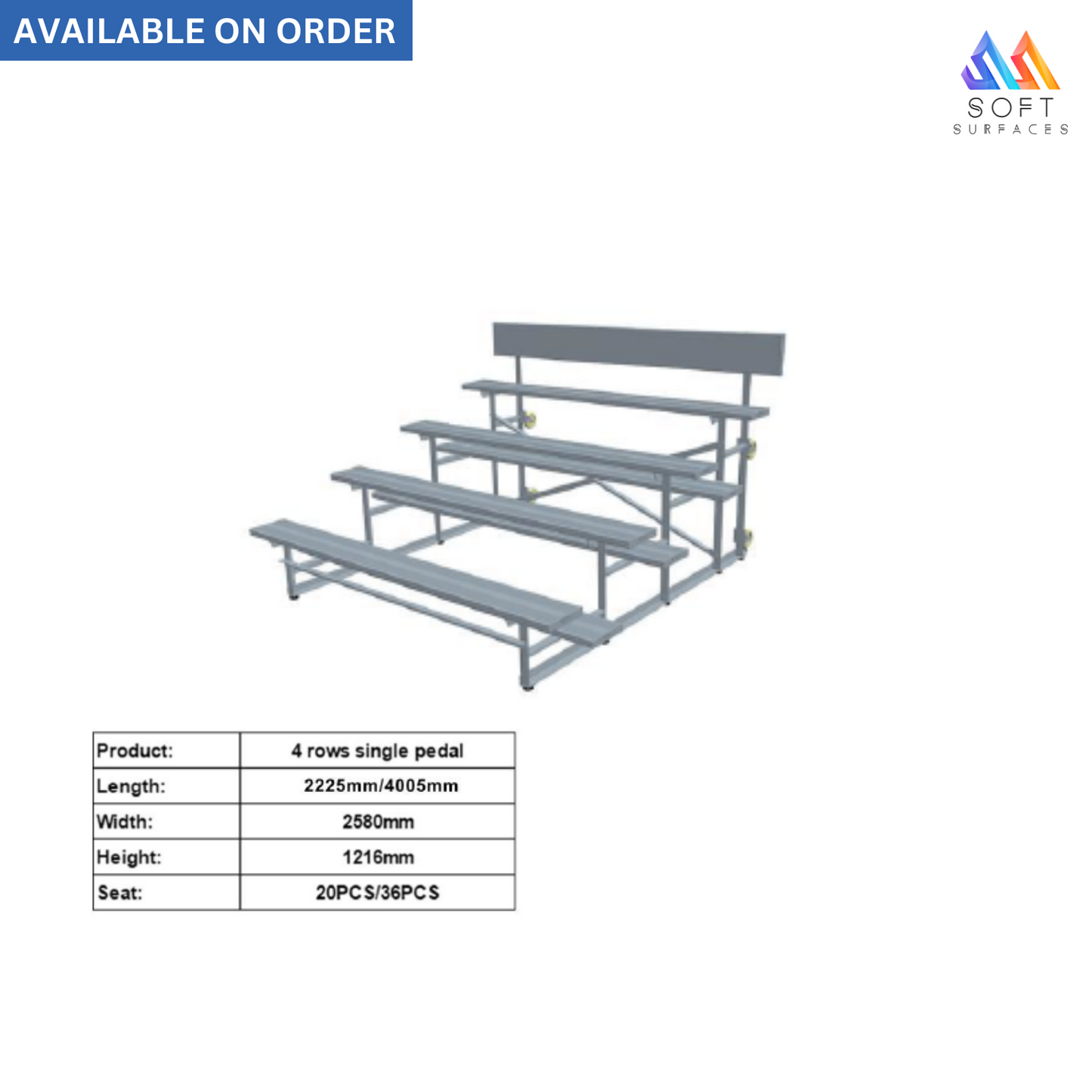 4 Rows Single Pedal