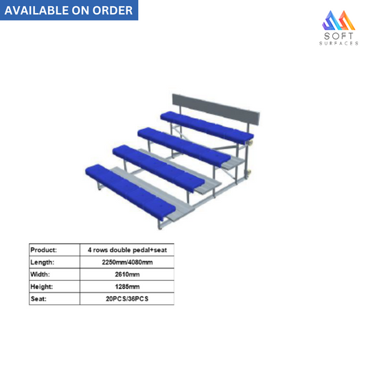 4 Rows Double Pedal + Seat