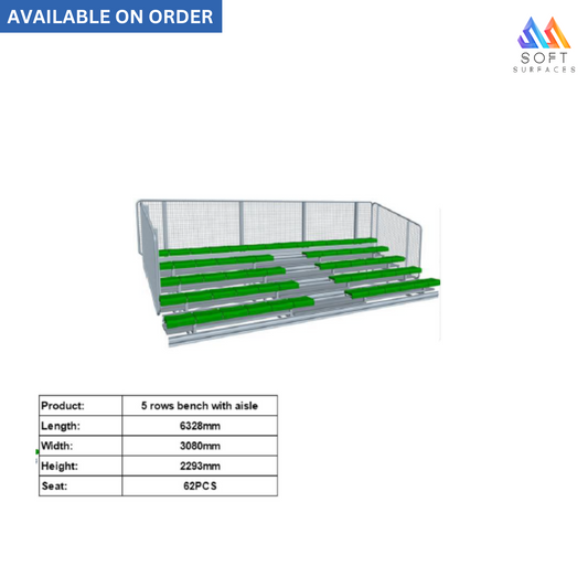 4 Rows Bench with Aisle